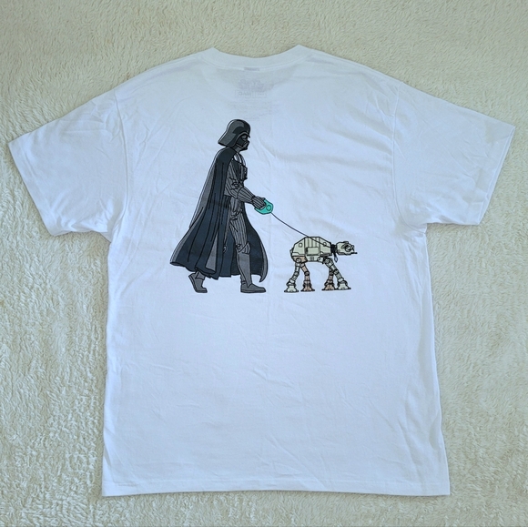 MAD😡 Engine Star Wars Darth Vader and AT-AT Walker Graphic Tee👕 - Picture 1 of 11
